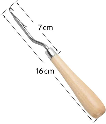 Miniatura 5 de Juego de 5 piezas de ganchos de pestillo curvos, ganchos de ganchillo, herramientas para trenzar el cabello, rastas de diferentes tamaños, agujas