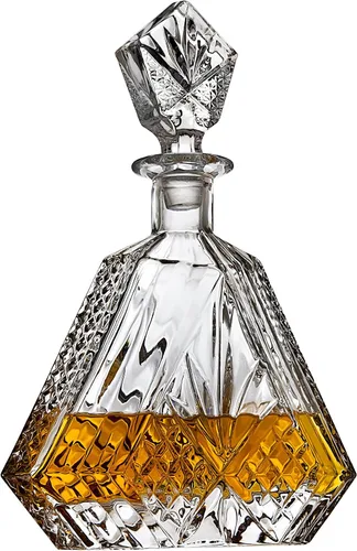 Miniatura 2 de Decantador de Whisky para Licor Scotch Bourbon o Vino, Corte Irlandés Triangular - 25.4 fl oz