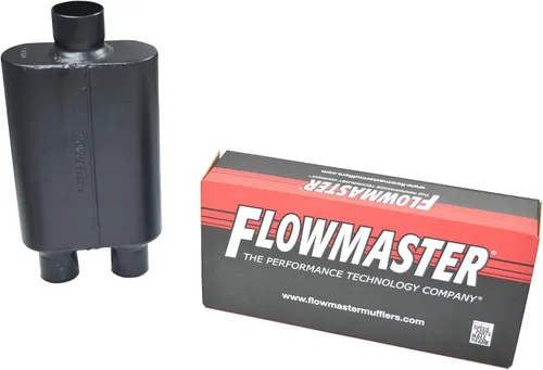 Miniatura 2 de Truck Exhaust Kits - Shop Line Sistema de escape dual Tubo aluminizado de 2.5 pulgadas Silenciador Flowmaster Super 44 de 2.5 pulgadas con salida