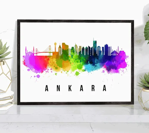 Miniatura 33 de Póster de Kazan Skyline Russia, pintura de paisaje urbano de Kazán, póster de Rusia, impresión de paisaje urbano de Kazán y monumentos, arte