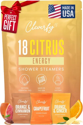 Cleverfy Vaporizadores de Ducha de Cítricos Aromaterapia – Rellenos de Calcetín para Adolescentes, Mujeres y Esposas – Regalos de Navidad para