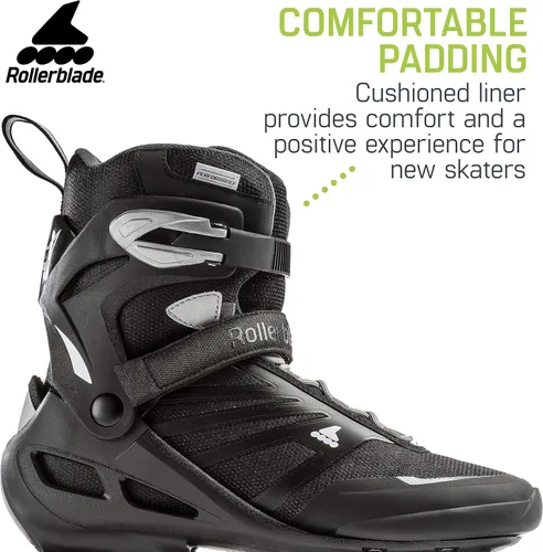 Miniatura 6 de Rollerblade Zetrablade - Patines en línea para hombres adultos, color negro y plateado Negro/Plateado