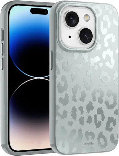 Miniatura 26 de SCORPIFY Funda para iPhone 14 [compatible con MagSafe] con diseño de mármol azul fantasía, bonita funda magnética para teléfono para mujeres, niñas
