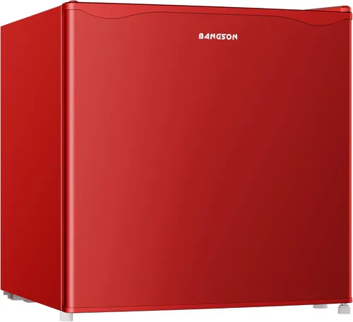 Miniatura 9 de BANGSON Mini refrigerador de 1.6 pies cúbicos con congelador para dormitorio, refrigerador compacto para oficina, refrigerador pequeño de ahorro