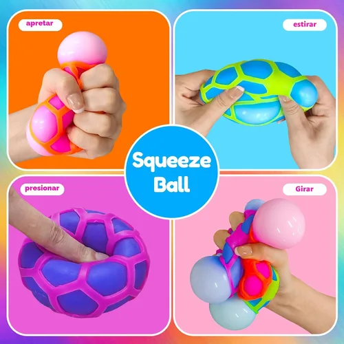 Miniatura 3 de 3 bolas antiestrés para adultos y niños, bolas de estrés esponjosas con funda reemplazable, juguetes calmantes para adultos, ideales para fiestas