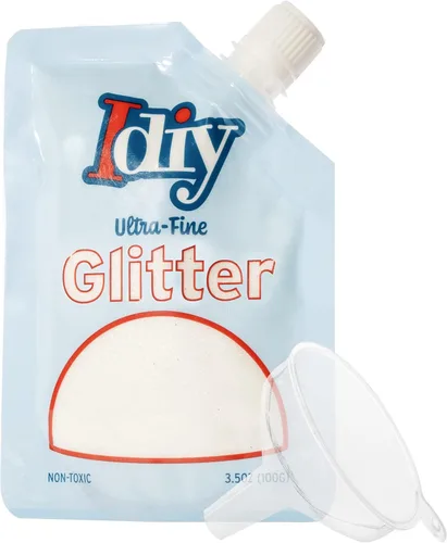 Miniatura 11 de iDIY - Brillantina ultra fina azul aguamarina (3.5 onzas), purpurina extrafina con bolsa de boquilla fácil de verter y embudo para resina, slime