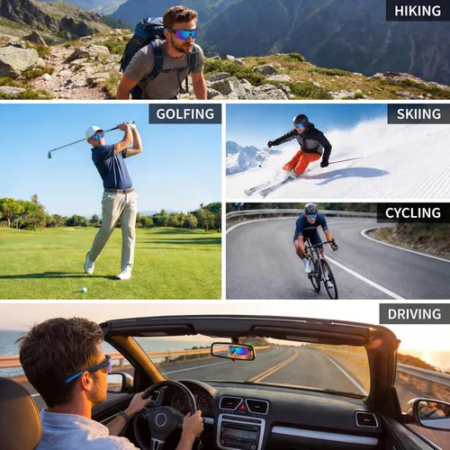 Miniatura 7 de Lentes de sol inteligentes Bluetooth para hombres y mujeres, lentes de audio 2026 con altavoces de oído abierto, llamadas manos libres y asistente