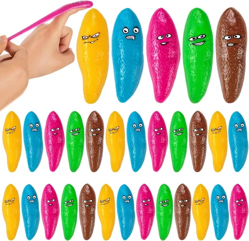 Miniatura 13 de 20 piezas de juguetes novedosos de tirachinas para dedos, caca de juguete para Halloween, caca falsa para juguetes novedosos y diversiones, caca