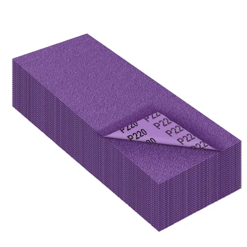 Miniatura 20 de Papel de lija de grano 3000, hojas de lija en seco y húmedo, papel de arena abrasivo de cerámica de alto rendimiento para acabado de muebles