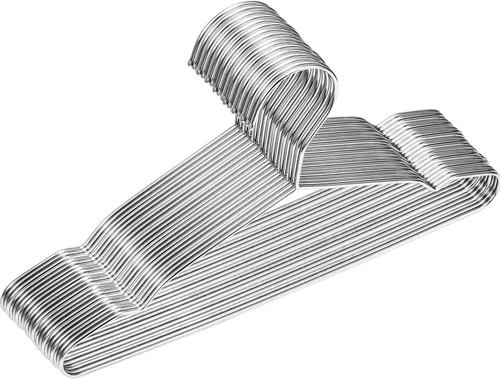 Miniatura 11 de Fayleeko Perchas de alambre – Perchas de acero inoxidable resistentes de 17.7 pulgadas (paquete de 50)