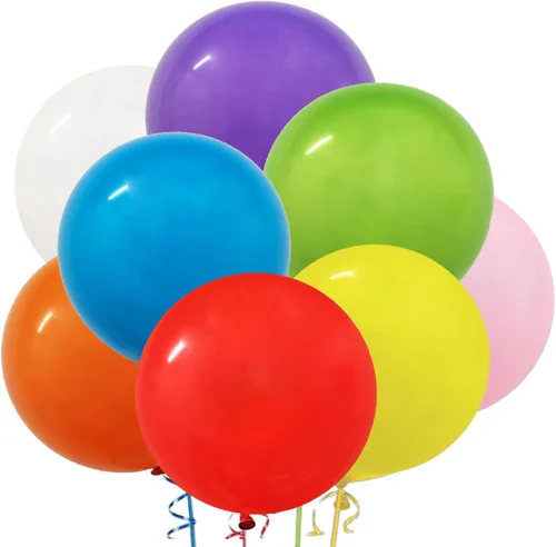 Globo grande de 36 pulgadas, globos grandes de colores surtidos, 8 globos de látex gigantes de helio para cumpleaños, boda, fiesta, baby shower,