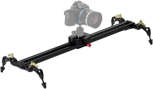 Fotodiox Pro SlideCam - Estabilizador deslizante de video de 600 a 24 pulgadas, deslizador de pista de cámara DSLR, sistema de riel de
