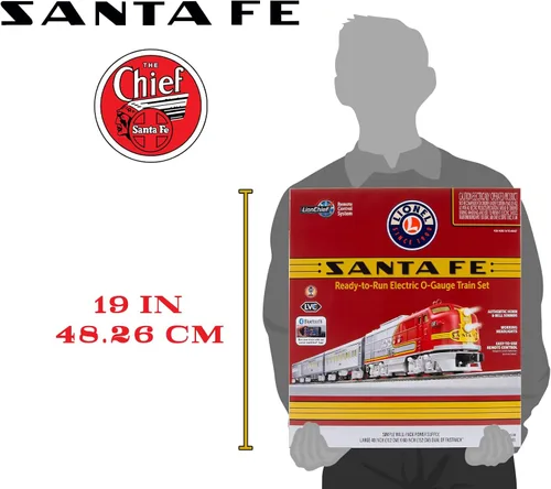 Miniatura 9 de Lionel Santa Fe Super Chief Electric O Gauge 5.0 - Juego de tren Bluetooth con mando a distancia