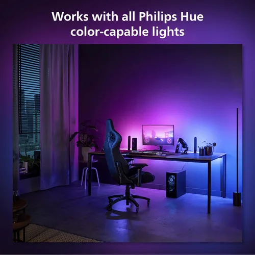 Miniatura 7 de Philips Hue Tira de luz LED de PC con degradado de ambiente blanco y de color para monitores de 24 a 27 pulgadas, requiere Hue Hub, compatible