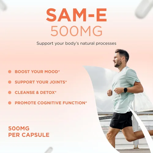 Miniatura 3 de Clear Formulas Bioactive SAM-e 500 mg - Suplemento SAM-e de alta resistencia con forma S, S biológicamente activa para el hígado y el estado