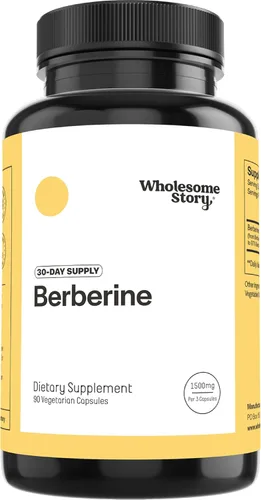 Suplemento de Berberina 1500mg | Berberina 500mg por cápsula | 97% de pureza estandarizada | Apoya perfiles metabólicos y equilibrio hormonal | 90