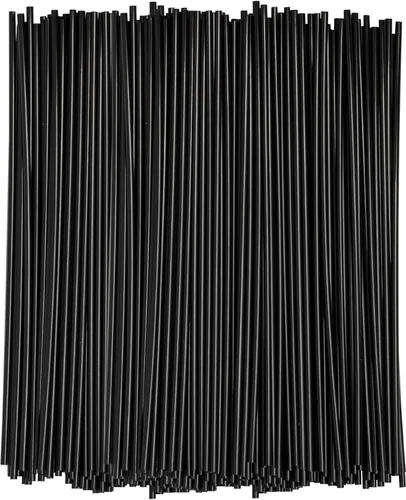 Comfy Package Agitadores de bebidas de café negro y pajitas de cóctel de 7 pulgadas, 1000 unidades, palitos desechables de plástico para bebidas