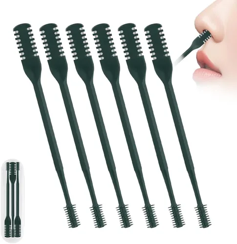 Miniatura 14 de Cortador de vello nasal 2 en 1, herramienta de eliminación de vello nasal mejorada con rotación de 360°, cuchilla de vello de nariz de doble cara