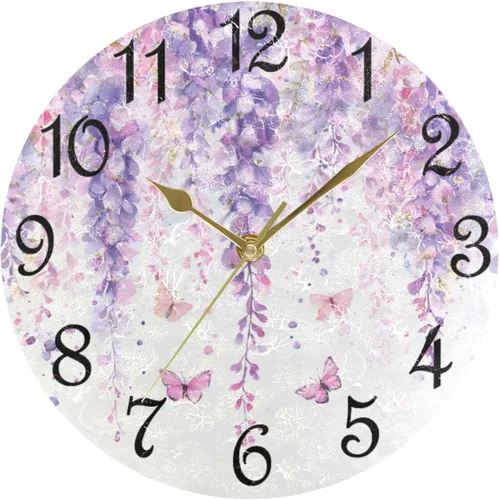 Miniatura 34 de Reloj de pared rústico retro con puerta de granero de madera, marrón, azul, funciona con pilas, silencioso, sin tictac, 10 pulgadas, reloj de mesa