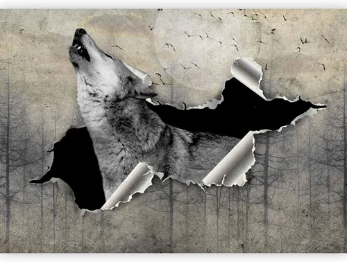 Miniatura 12 de artgeist Mural para pared Animal lobo 98x69 pulgadas - Papel tapiz no tejido de forro polar Decoración de pared Impresión fotográfica Diseño