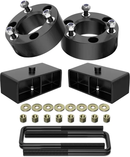 Richeer Kit de elevación de nivelación de 3 pulgadas F + 2 pulgadas R para Titan 2WD 4WD 2004-2023, espaciadores de puntal delantero de 3 pulgadas y