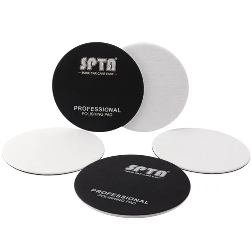 Miniatura 9 de Almohadilla de pulido, SPTA 5 piezas de 3' (80mm) Discos de pulido de microfibra para coche, almohadilla de pulido para eliminar arañazos