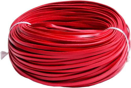 Miniatura 18 de Cuerda de cuero genuino de 21 yardas, cuerda plana de cuero trenzado para hacer joyas, collares, pulseras, cordones de zapatos, correas de bolsa