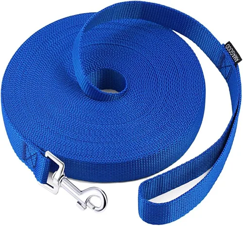 Miniatura 16 de AMAGOOD Correa larga para perro para entrenamiento de perros de 15, 20, 30, 50 y 100 pies de largo, para entrenamiento de perros medianos y Azul