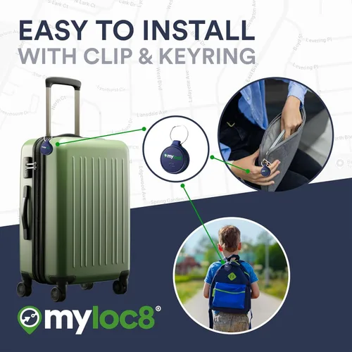 Miniatura 7 de Rastreador GPS para niños con botón SOS - Dispositivo de seguimiento en tiempo real para niños, mochila, llaves, alertas inteligentes, etiqueta