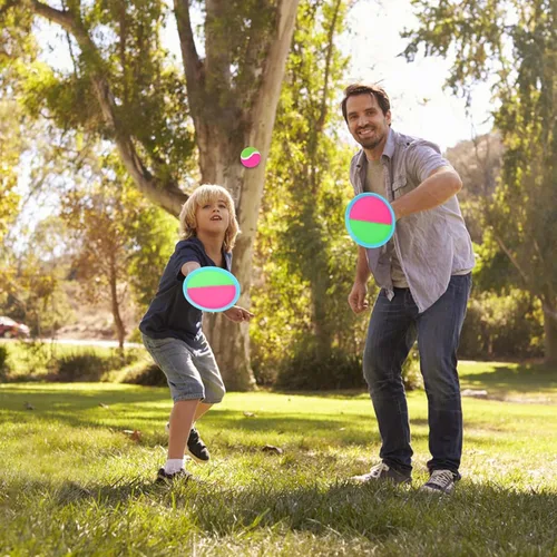 Miniatura 4 de Juego de pelotas para lanzar y atrapar, juego de pelota con pinchos para niños de 4 a 8 años, juguetes al aire libre para playa, césped, parque
