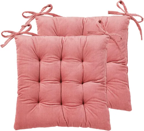 Miniatura 14 de HLOVME - Cojín de silla de corduroy con lazos, ultra suave y cálido, cojín de suelo para niños, rincón de lectura, cómodo, cojín cuadrado para Rojo
