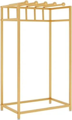Miniatura 9 de Toalleros de lujo para baño/piscina/ducha/hotel, soporte de exhibición de metal comercial para manta/colcha/bufanda, barra colgante giratoria Negro
