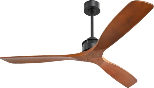 Miniatura 17 de Sofucor - Ventilador de techo de 52 pulgadas sin luces, moderno, de madera maciza, con control remoto, 5000 CFM de alto flujo de aire, motor CC