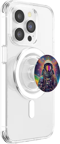 Miniatura 3 de Cosmic Dreamer Astronauta Space Psychedelic Trippy Print PopSockets MagSafe PopGrip para iPhone