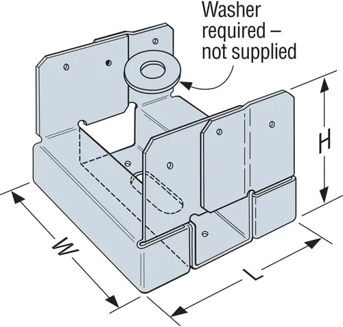 Miniatura 5 de Simpson Strong Tie Z-Max, base de poste ajustable, 4 por 4, ABA44Z-20