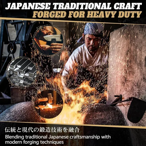 Miniatura 3 de Huusk Juego de 3 cuchillos de carnicero japoneses para cortar carne, juegos de cuchillos vikingos forjados a mano con cuchillo de carne