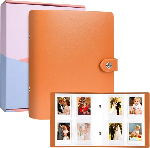 Miniatura 13 de Álbum de fotos de 256 bolsillos para cámara Fujifilm Instax Mini, libro de fotos con cubierta de cuero para fotos Polaroid, álbum de fotos de 2x3