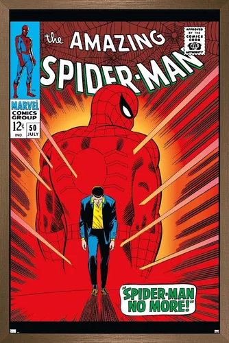Miniatura 15 de Trends International Marvel Comics Amazing Spider-Man #50 - Póster de pared, 22.4 pulgadas de largo x 14.7 pulgadas, versión enmarcada en madera