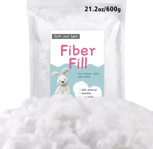 Miniatura 17 de LOKUNN Fibra de poliéster de 2.12 oz/60 g, relleno de fibra de poliéster (2.12 oz ~ 3.97 libras), relleno para animales de peluche, relleno