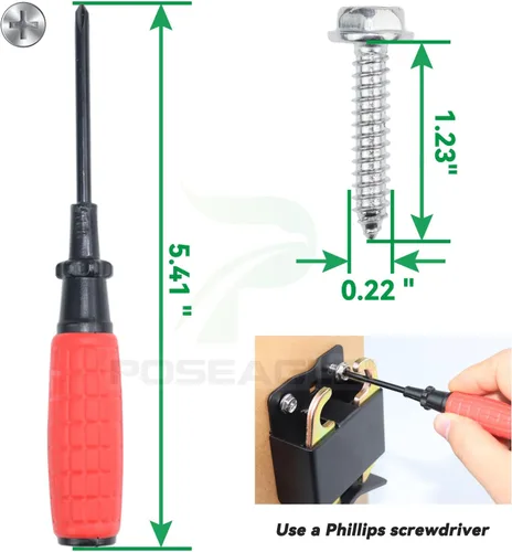 Miniatura 5 de S16100700 - Pestillo de puerta con cerradura de dos vías con cerradura de combinación de 4 dígitos y destornillador para puertas de metal con tubos