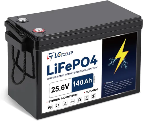 Miniatura 13 de Batería LiFePO4 de 12 V 100 Ah BCI Group 31, batería de litio de 12 V 100 Ah 7000+ciclos profundos, potencia de salida de 1280 Wh, soporte