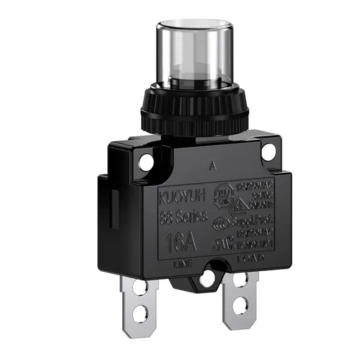 Miniatura 10 de Disyuntores de 3 Amperios Protector de Interruptor de Sobrecarga Térmica Serie 88 Restablecimiento Manual con Botón Pulsador con Terminales