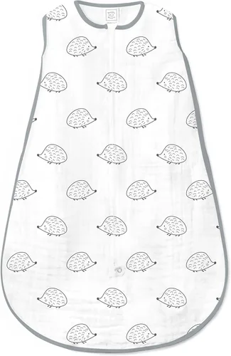 Miniatura 21 de SwaddleDesigns Saco de dormir de muselina zzZipMe para bebé niño y niña, manta portátil con cremallera de 2 vías ¡Azul Ahoy!