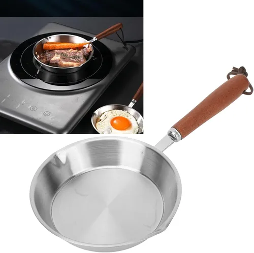 Miniatura 5 de Dpofirs Sartén inoxidable, sartén compatible con inducción, 6.3 in