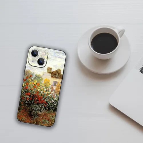 Miniatura 2 de Monet The Artist's Garden in Argenteuil Flower Landscape - Funda protectora delgada para iPhone 13, para mujeres y hombres, funda protectora delgada