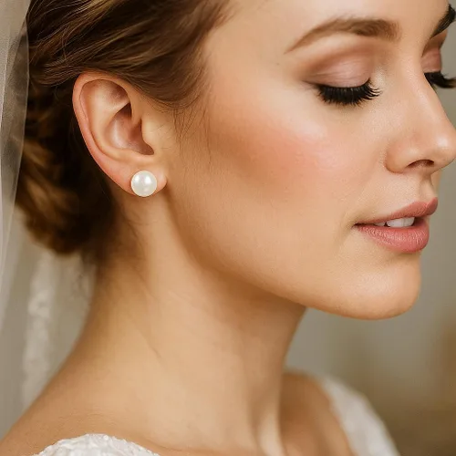Miniatura 10 de SmileBelle Aretes tipo dormilona para mujer, de plata de ley de 18 quilates, con turquesa, como regalo de cumpleaños, aretes de cristal de perlas