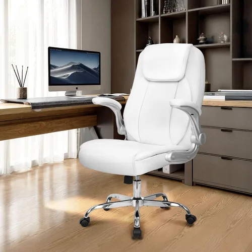 Miniatura 8 de NEO CHAIR Escritorio de oficina para videojuegos, computadora, silla ergonómica ejecutiva de respaldo alto, brazos abatibles, altura ajustable