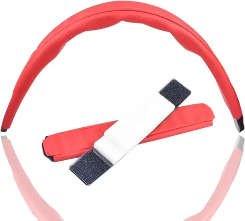 Cojín de diadema de repuesto compatible con auriculares Beats Pro/Detox - Almohadilla de espuma suave para la diadema (rojo)