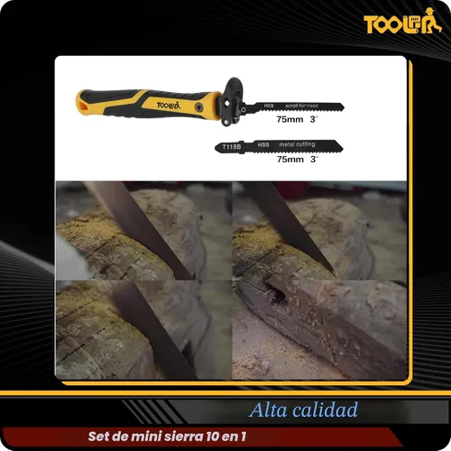Miniatura 5 de TOOLAN: Juego de sierra manual de artesanía de 10 en 1 y lima. Kit de sierra mini de corte manual y lima para manualidades, modelado, plástico