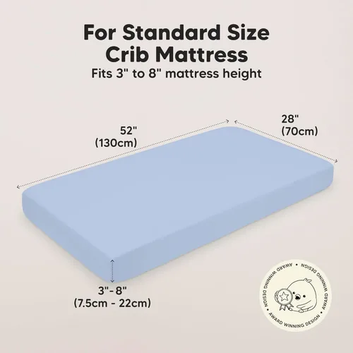 Miniatura 3 de KeaBabies Paquete de 2 sábanas para cuna de bebé para niños y niñas - 52x28 pulgadas Viscosa derivada de bambú, sábanas para cama de niño pequeño